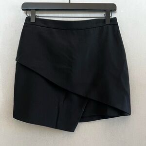 BCBGMAXAZRIA Black Asymmetrical Mini Skirt NWT